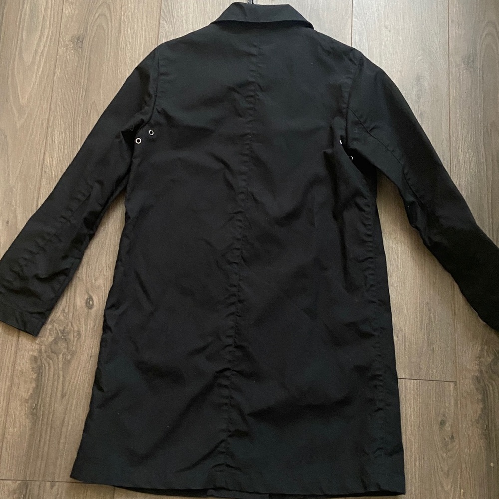 GAP VINTAGE BLACK MIDI TRENCH COAT - Picture 2 of 8
